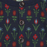 CARDIGAN IN COTONE CON MOTIVO FLOREALE 7526 DARKNAVYFLOWER FUB KIDS 