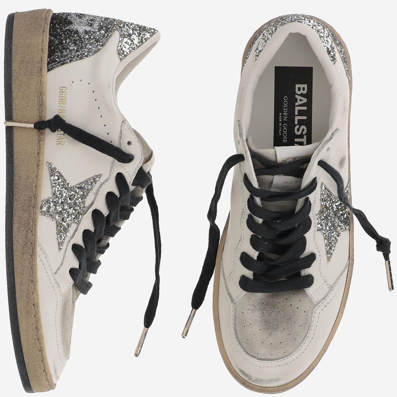 SNEAKERS BALL STAR CON GLITTER GWF00117 F00747212274 GOLDEN GOOSE 