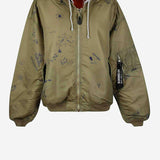 GIACCA BOMBER CON STAMPE GRAFICHE UE54JA240Z GREEN VETEMENTS 