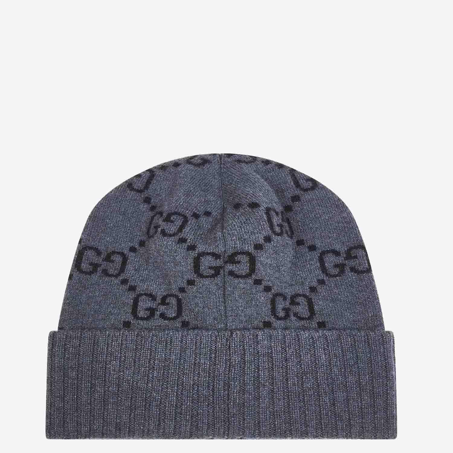 Beanie in jacquard di cashmere GG 811392 4GABX1260 GUCCI 
