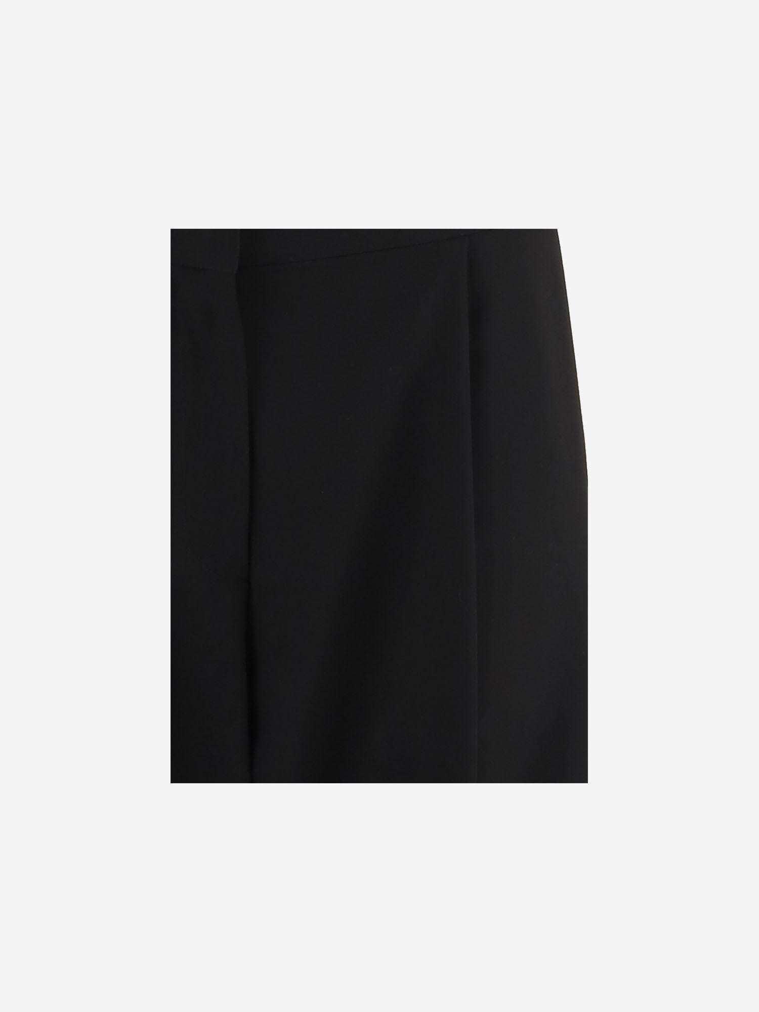 PANTALONI CORTI IN LANA 10844W4369 BLK THE ROW 