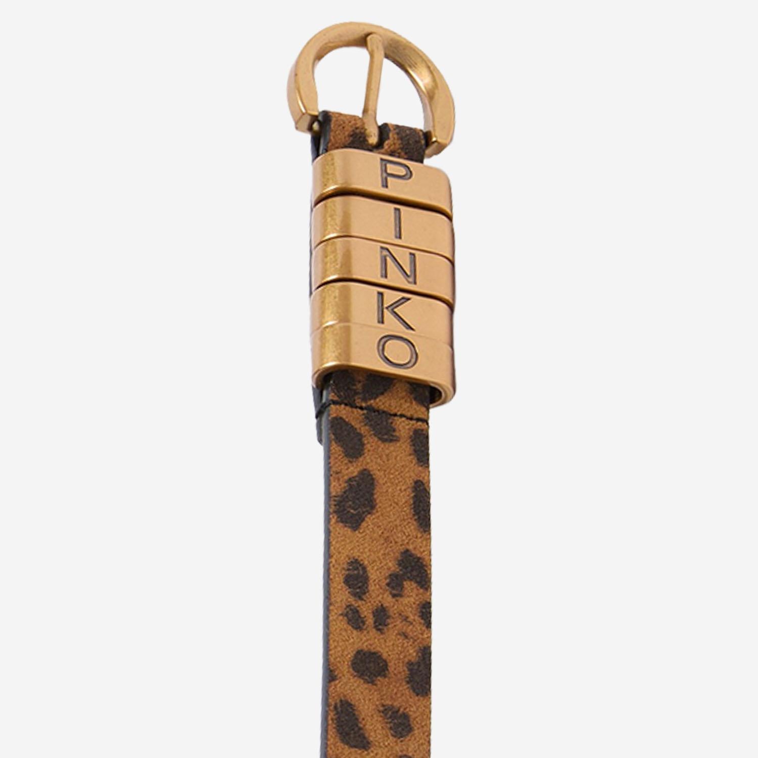 CINTURA IN PELLE SCAMOSCIATA CON LOGO 106406 A32AM35Q PINKO 