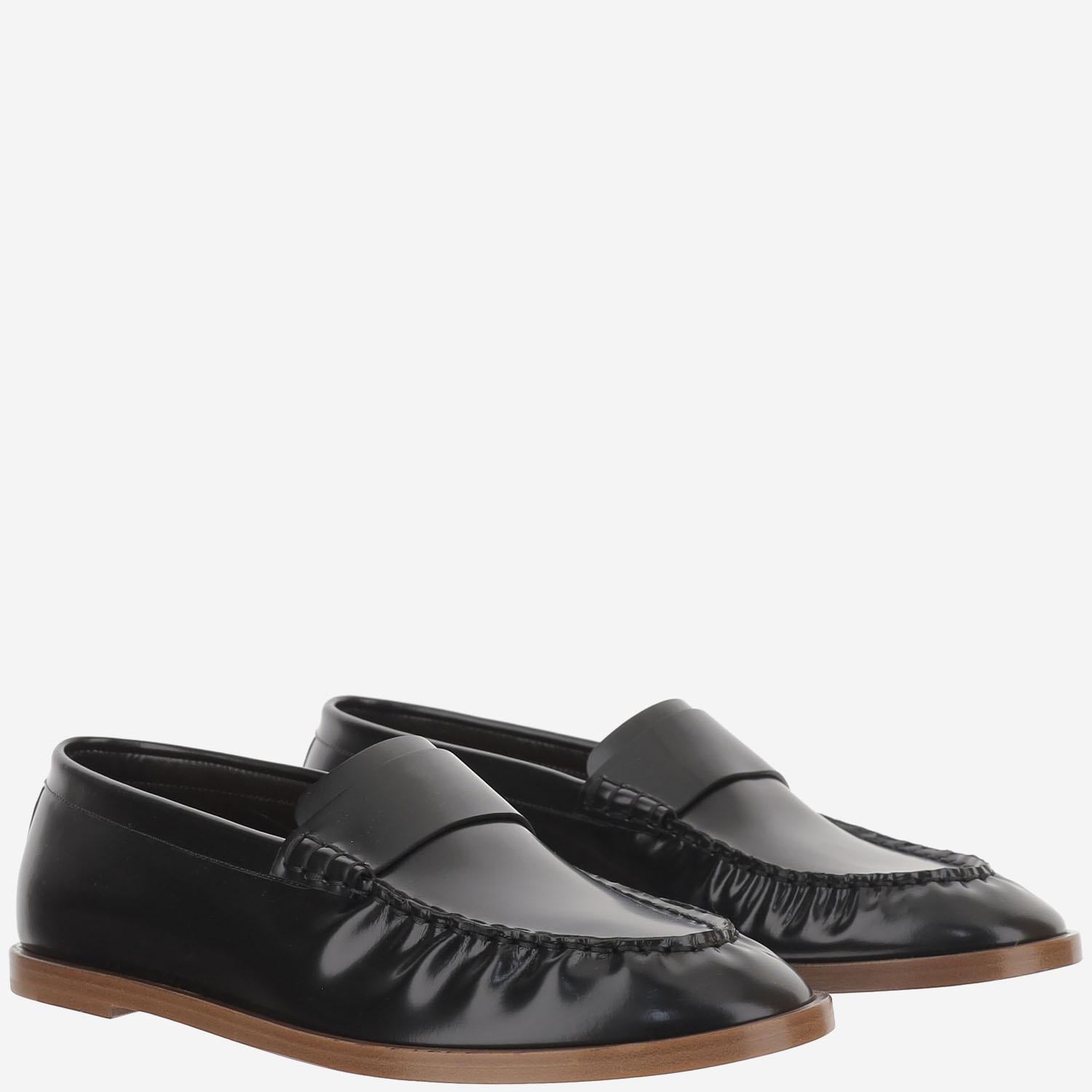 MOCASSINI IN PELLE F1822L60 BLK THE ROW 