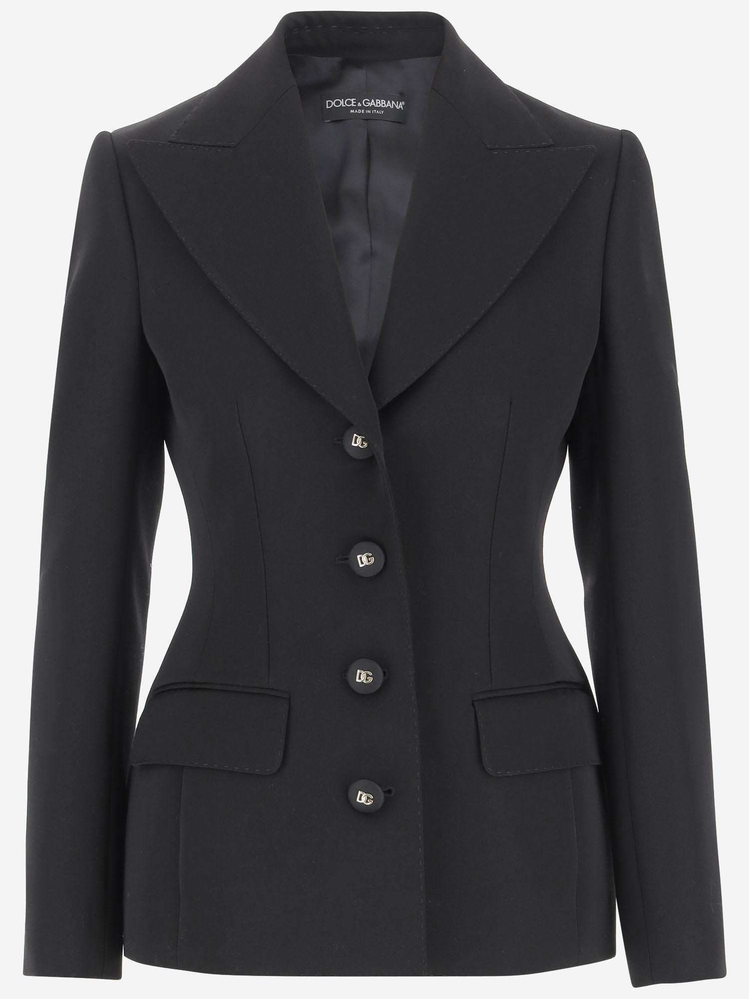 GIACCA DOLCE MONOPETTO IN LANA F27DCT FUBGENOOO DOLCE & GABBANA 