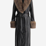 CAPPOTTO ESTELLA IN PELLE SINTETICA CON DETTAGLI IN PELLICCIA 66554 802489985 STAND STUDIO 