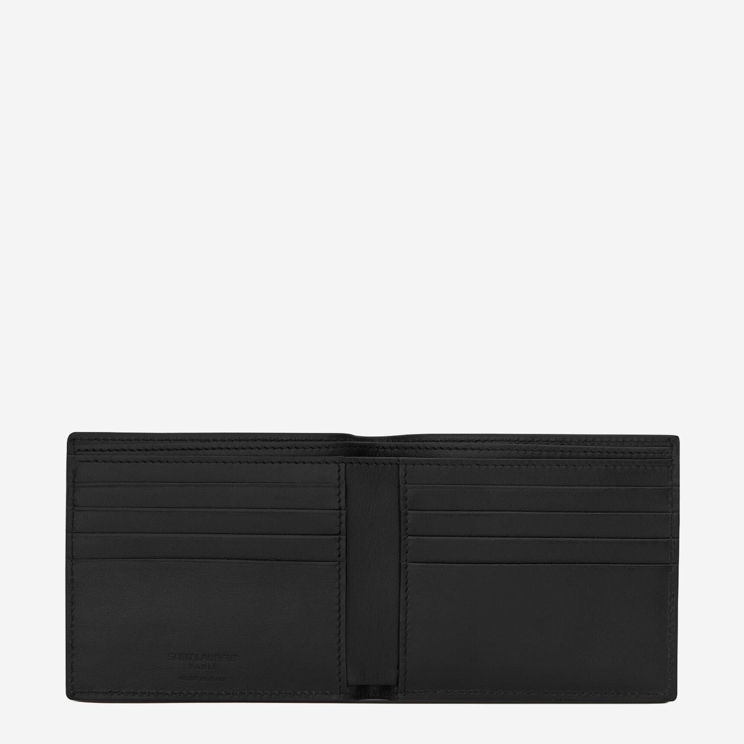 PORTAFOGLIO IN PELLE CON LOGO 396307 0U90N1000 SAINT LAURENT 