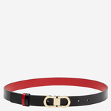CINTURA GANCINI REVERSIBILE 230294 003NEROFLAMERED SALVATORE FERRAGAMO 