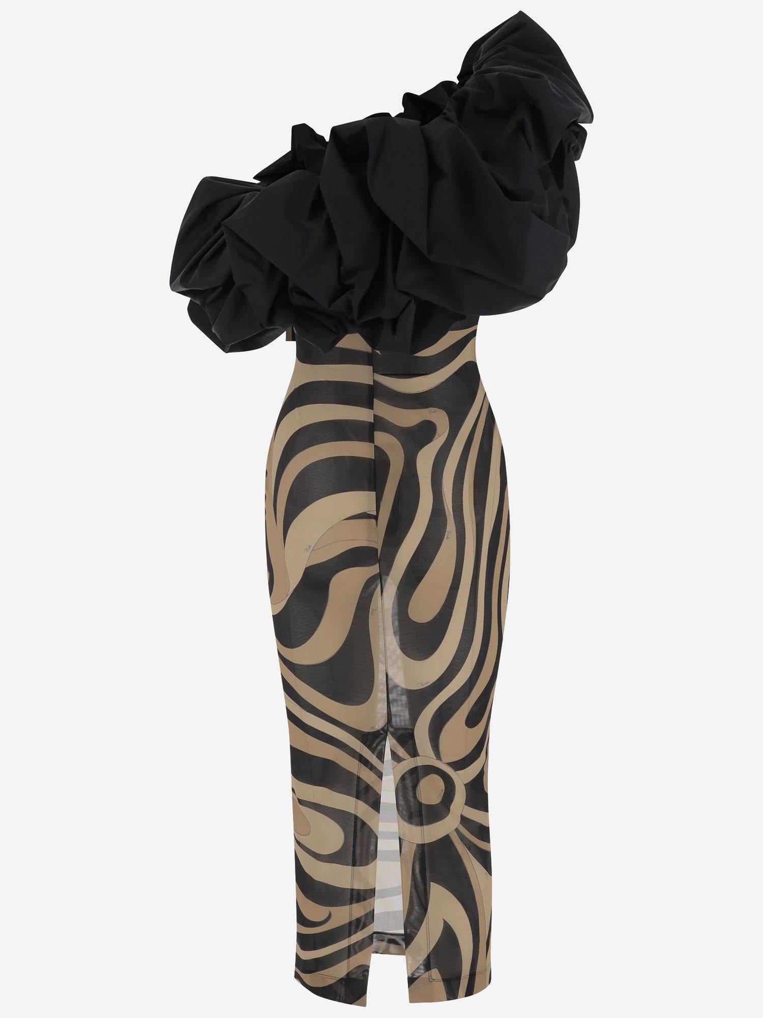 Abito Lungo Monospalla in cotone 5HRI10 5H603999 EMILIO PUCCI 