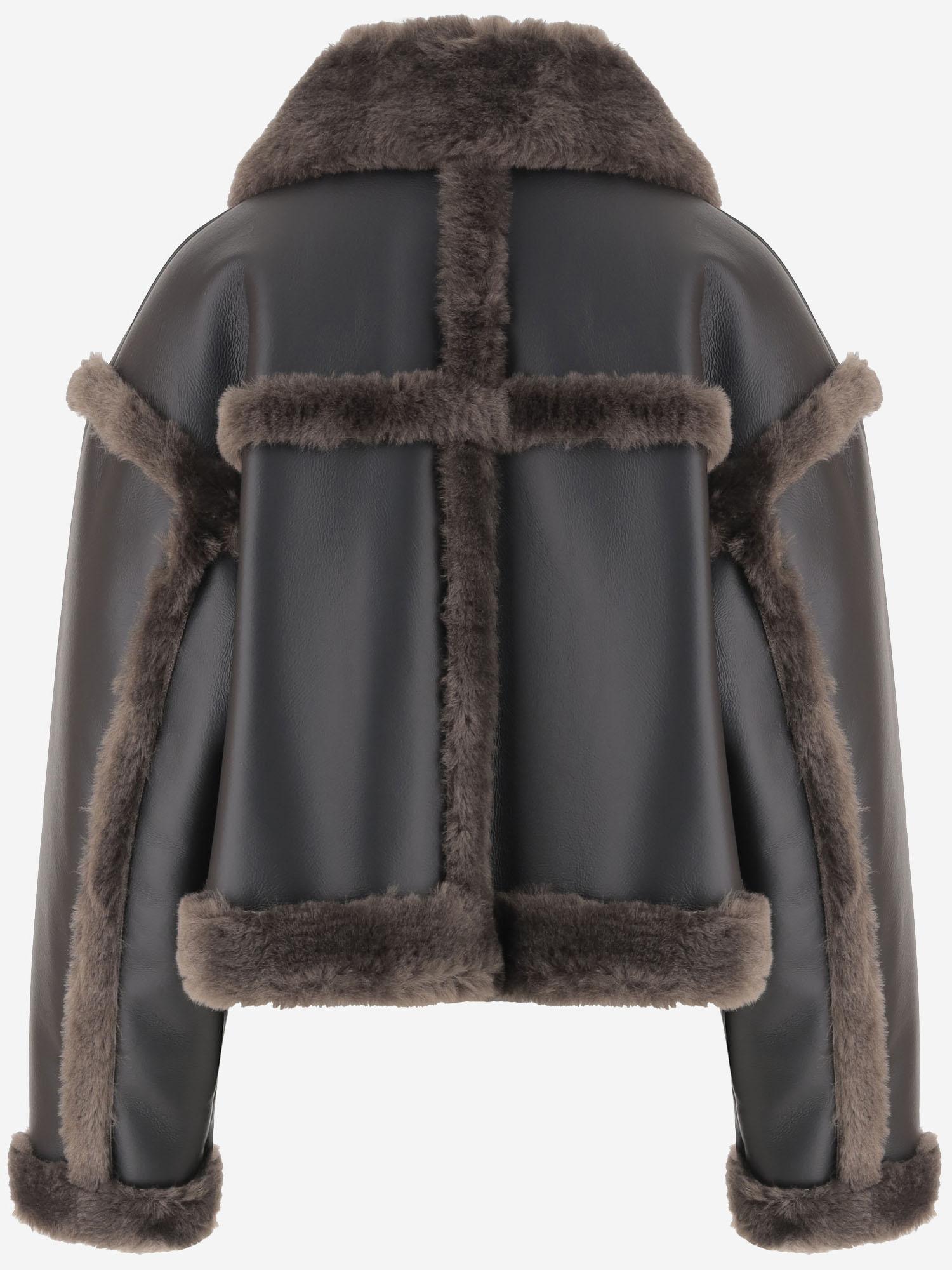 GIUBBOTTO KRISTY IN PELLE SINTETICA CON DETTAGLI IN PELLICCIA 61090 914989931 STAND STUDIO 