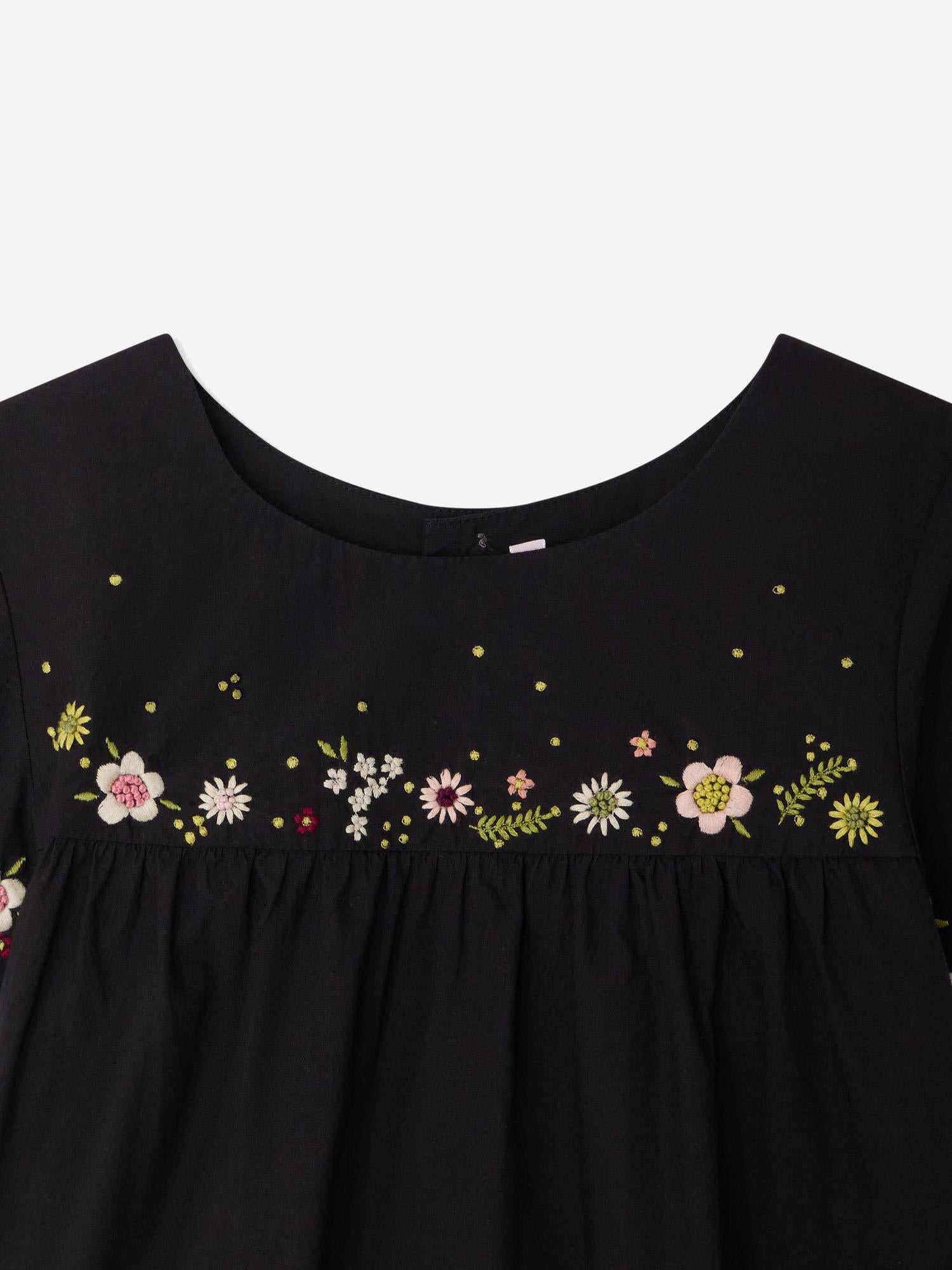 ABITO IN COTONE CON RICAMO FLOREALE S06GDRW00004 199A BONPOINT KIDS 