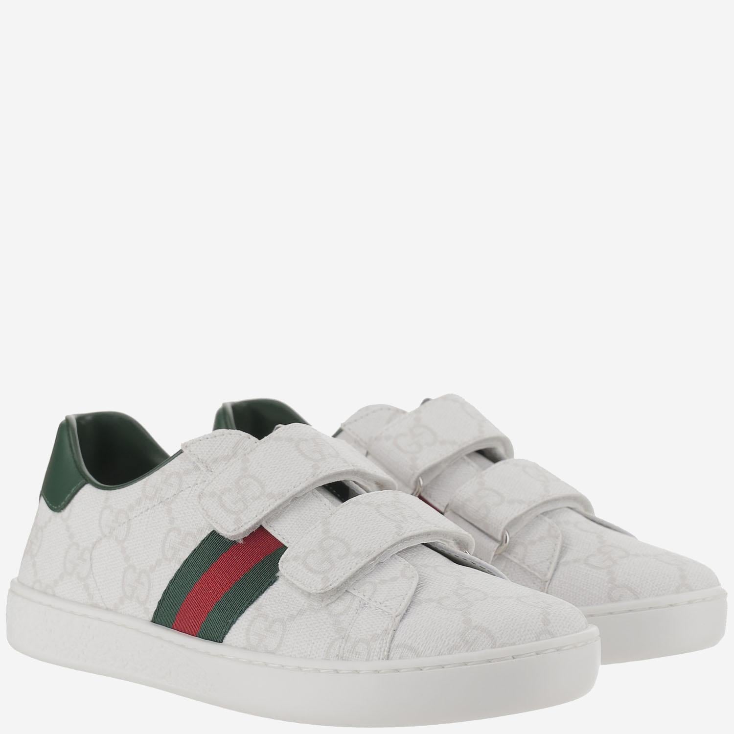 SNEAKERS ACE IN PELLE CON NASTRO WEB 463090 FAEG9048 GUCCI KIDS 