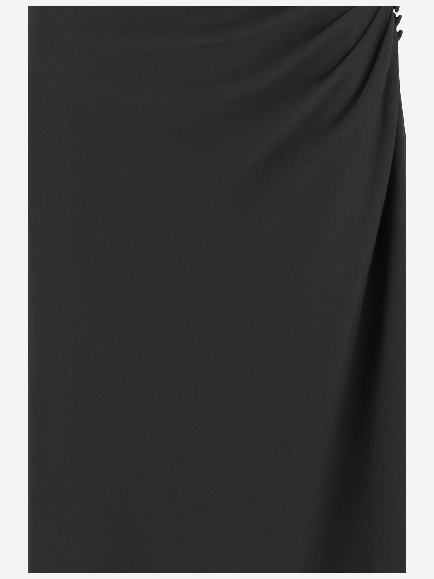 GONNA HEVIRA IN COTONE CON DRAPPEGGIO LATERALE 011116 2603900 DRIES VAN NOTEN 