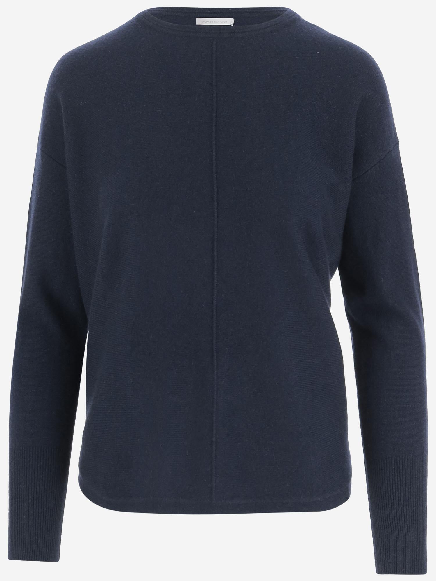 MAGLIONE IN CASHMERE D127WS NAVY OLIVER LATTUGHI 