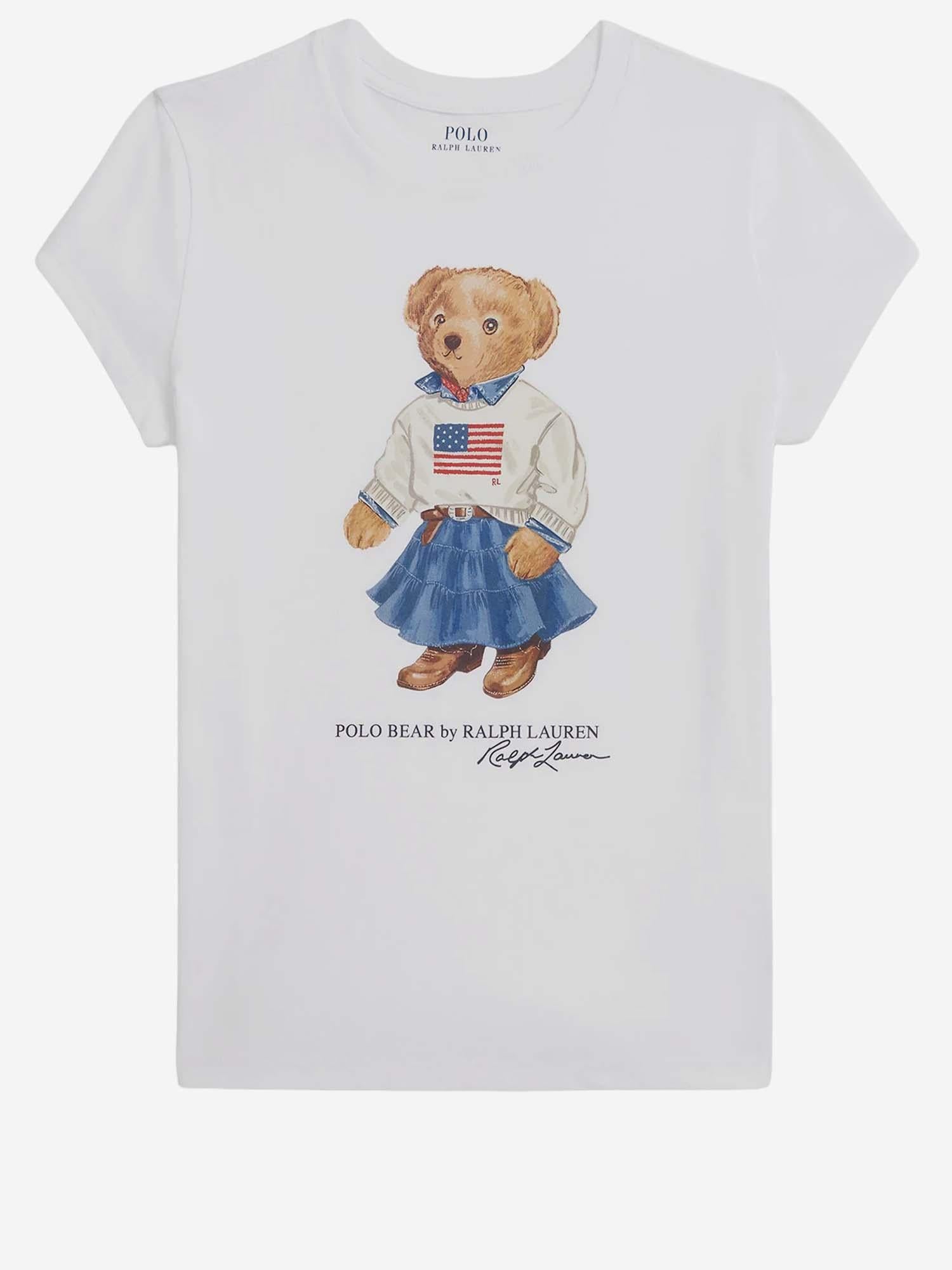 T-SHIRT POLO BEAR IN JERSEY DI COTONE 312A98403 001 POLO RALPH LAUREN KIDS 