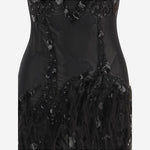 ABITO IN JERSEY TECNICO CON APPLICAZIONI PIUMATE 80PAOI03 CJI02899 JUST CAVALLI 