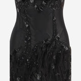 ABITO IN JERSEY TECNICO CON APPLICAZIONI PIUMATE 80PAOI03 CJI02899 JUST CAVALLI 