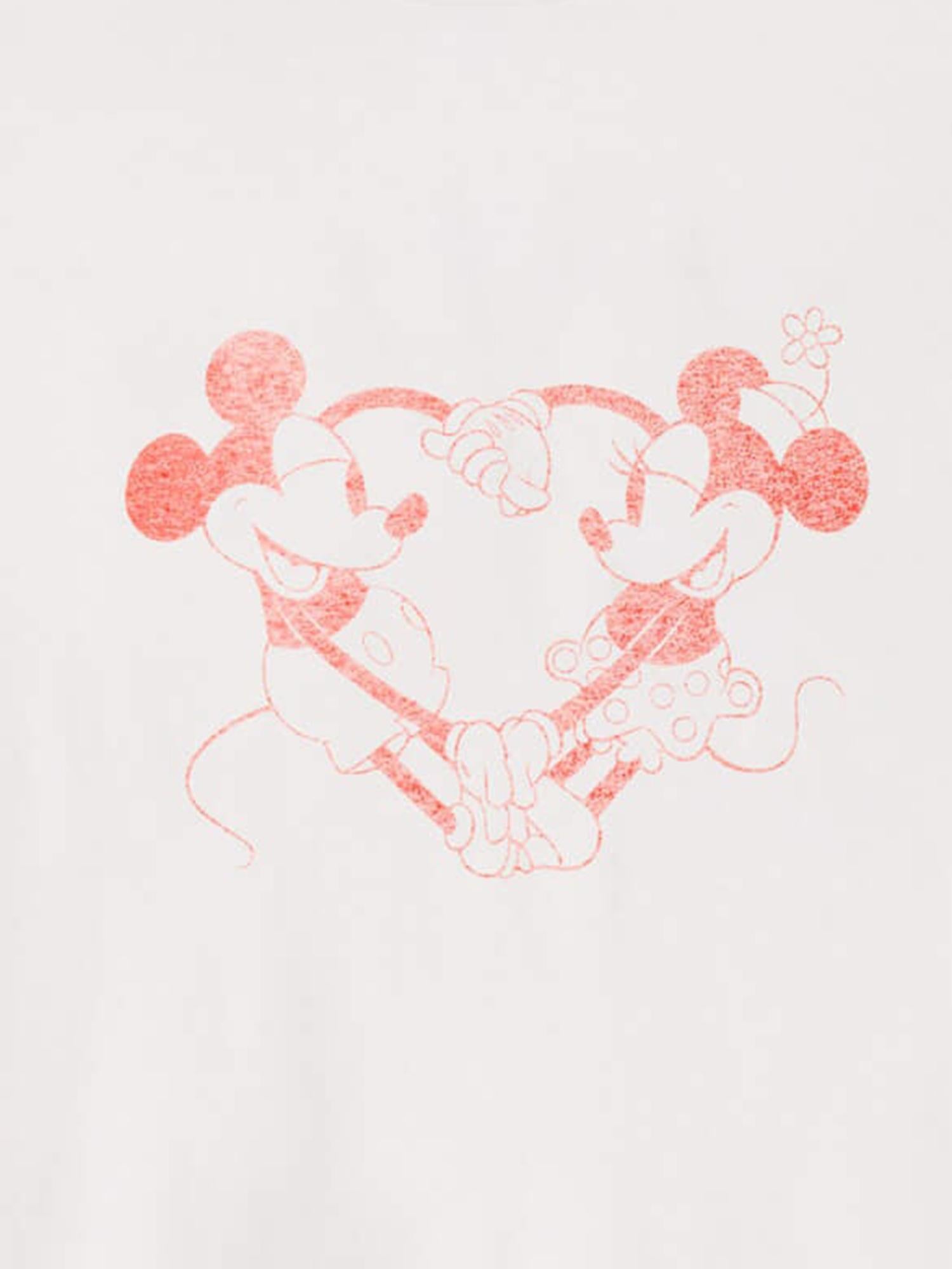 T-shirt Disney Heart Hands 02402WCGT377 VINTAGEWHITE RE/DONE 