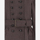 Cappotto doppiopetto in lana pied de poule CH25WMA61169 990 CHLOE 