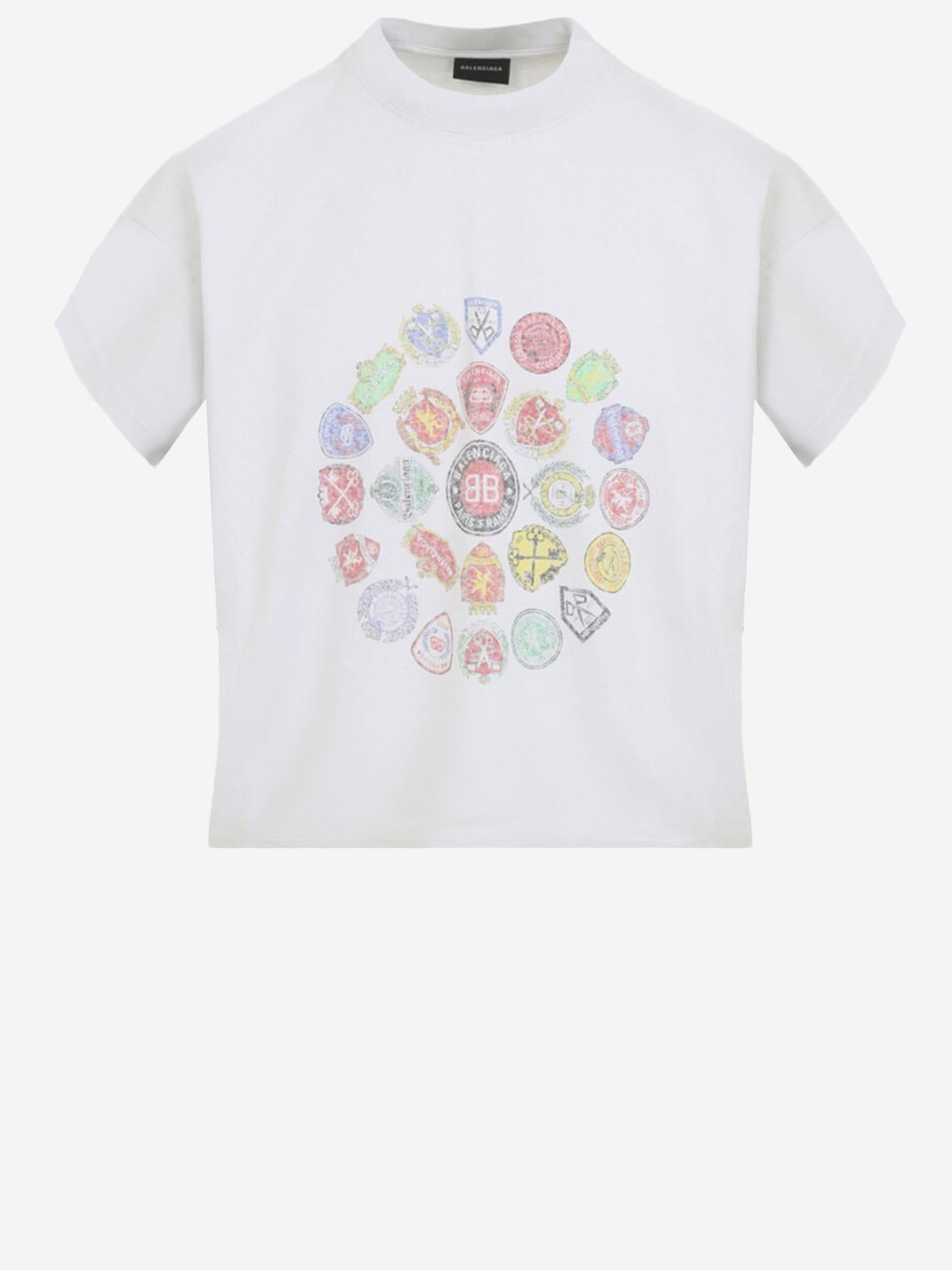 T-SHIRT IN COTONE CON LOGO 850263 TTVH69012 BALENCIAGA 