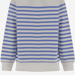 Felpa in misto cotone con stampa e motivo a righe 323965908 001 POLO RALPH LAUREN KIDS 