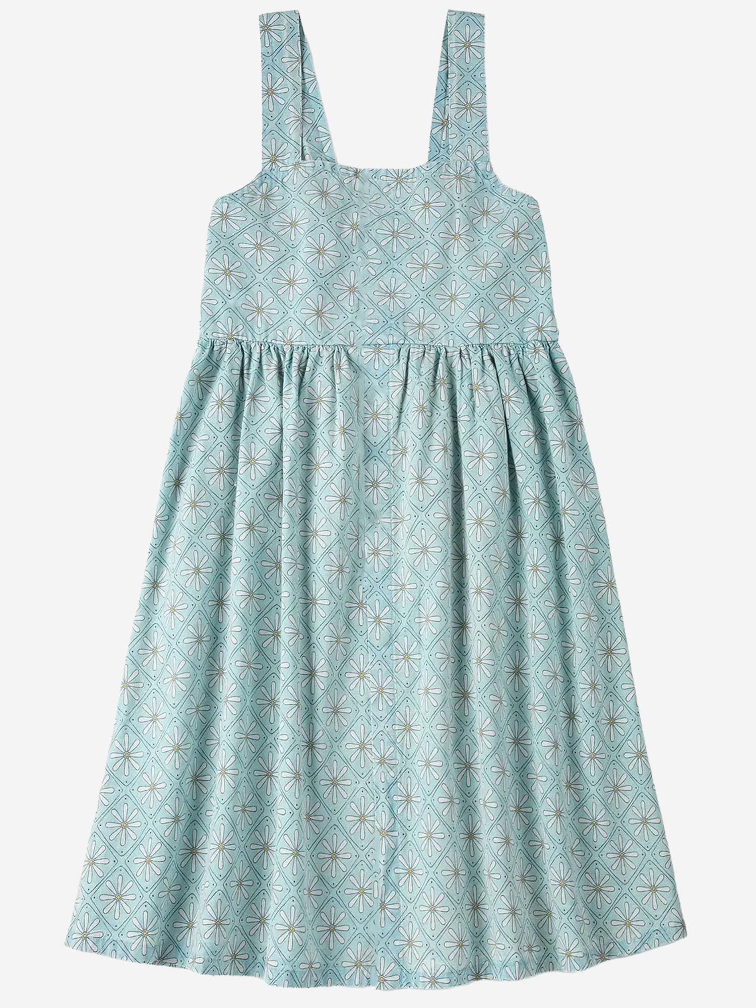 ABITO IN COTONE CON MOTIVO MOSAICO A FIORI B126AC106 LIGHTBLUE BOBO CHOSES KIDS 