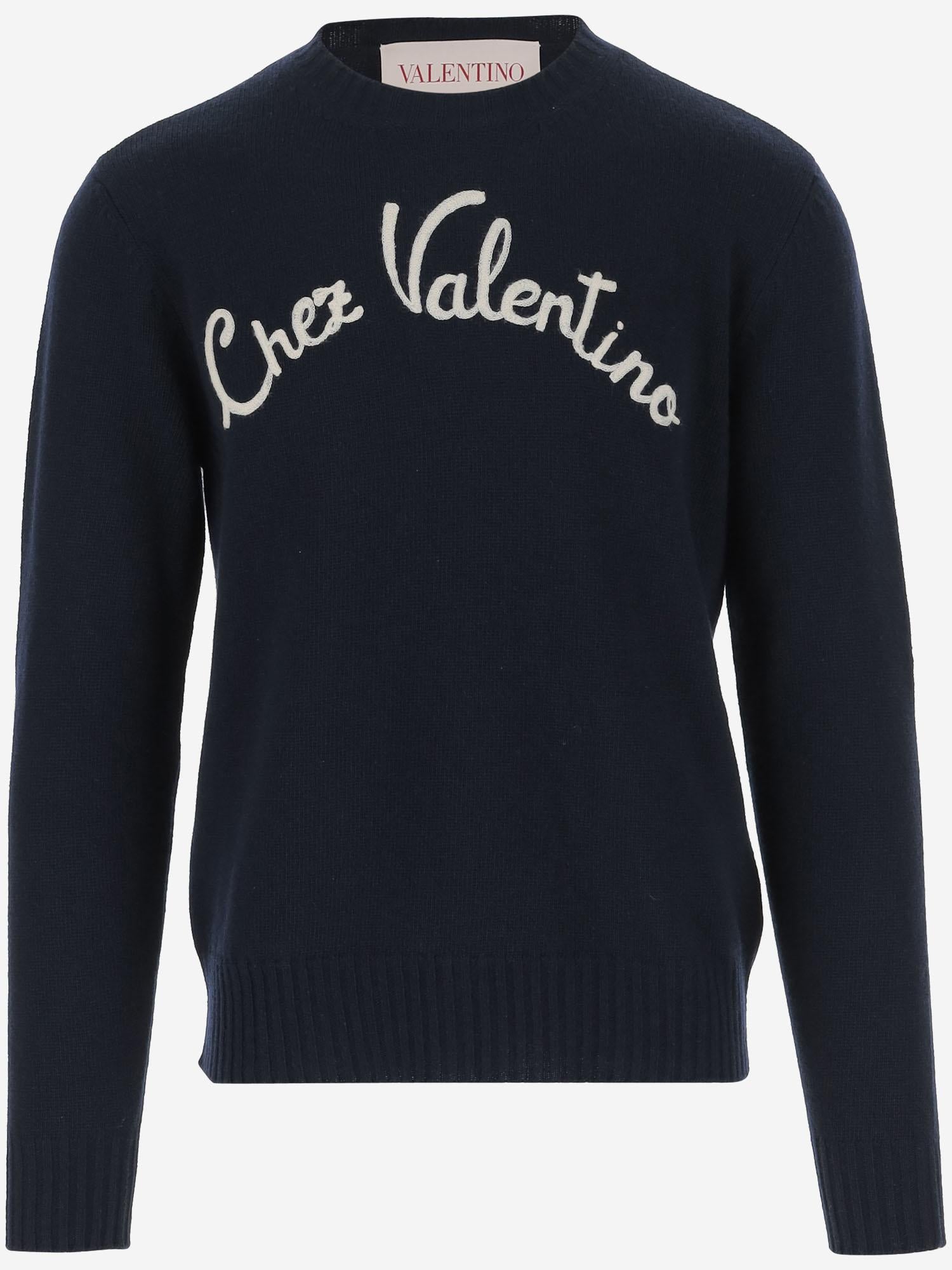 MAGLIONE IN LANA CON RICAMO CHEZ VALENTINO 6V3KC33LAR8 D51 VALENTINO 