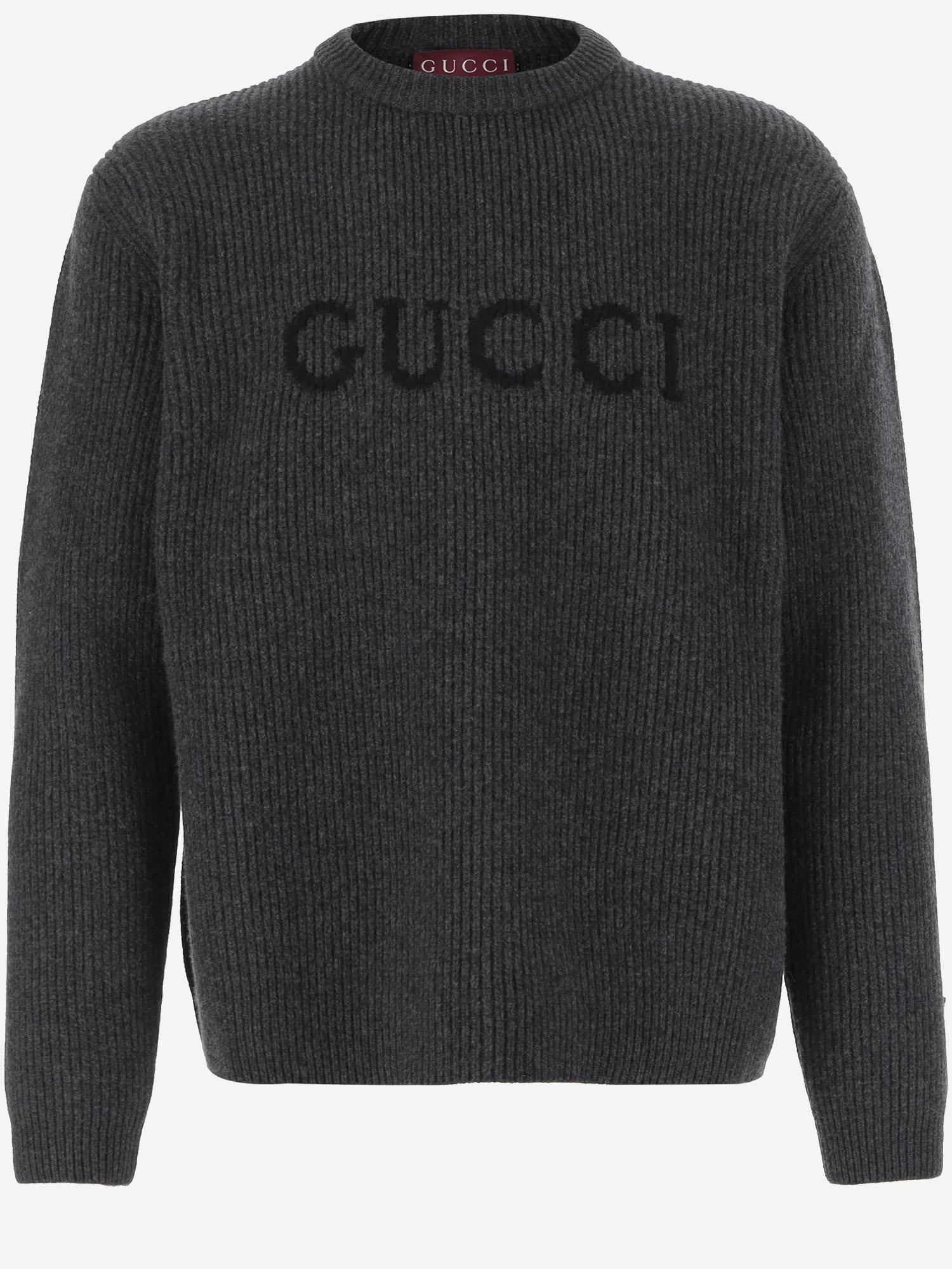 MAGLIONE IN LANA E CASHMERE CON LOGO 833499 XKEYJ1043 GUCCI 