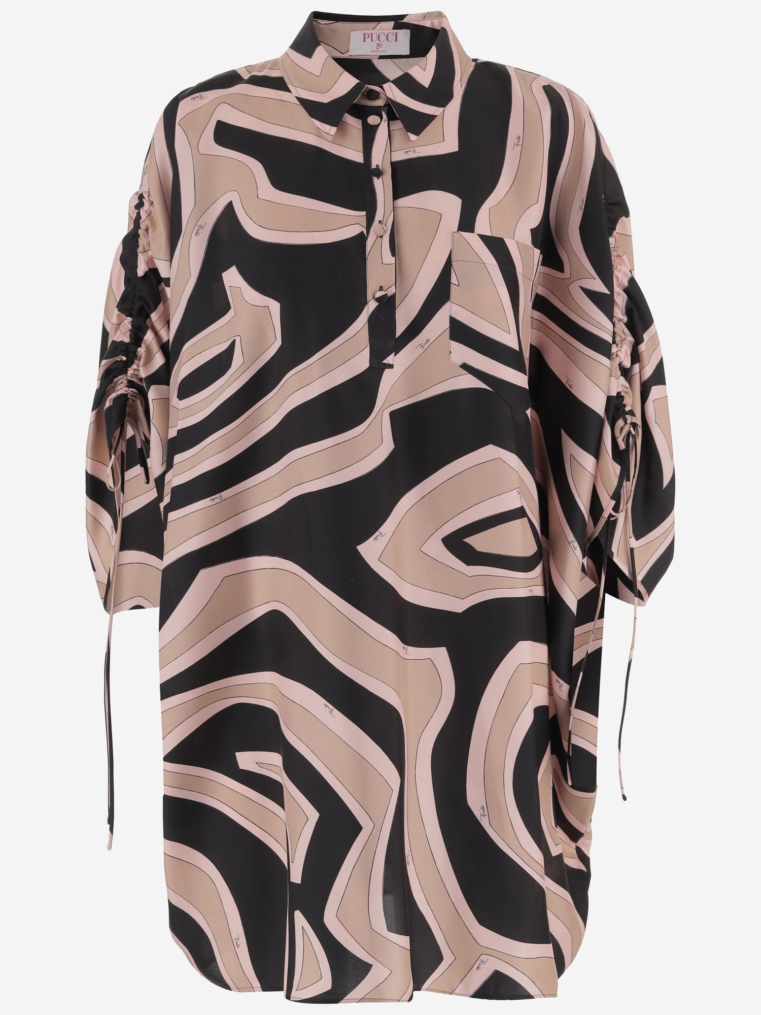 ABITO IN SETA IN STAMPA LABIRINTO 6HRL116H741 031 EMILIO PUCCI 