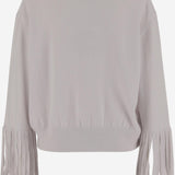 MAGLIONE IN CASHMERE CON FRANGE 25320002 80 ALLUDE 