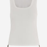 CANOTTA IN COTONE STRETCH 8123631 CHALK BURBERRY 