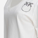 T-SHIRT IN COTONE CON LOGO 104606 A2D0Z05 PINKO 