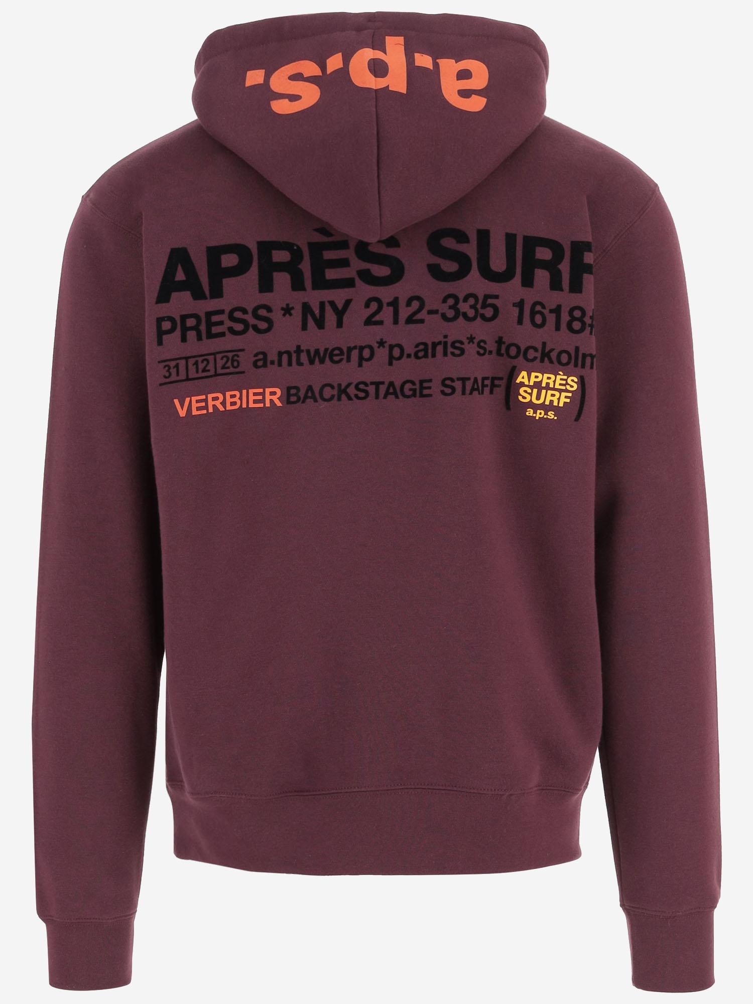 FELPA IN COTONE CON LOGO 37ADELAIDEHOODIE BURGUNDY APRES SURF 