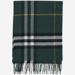 SCIARPA IN CASHMERE CON MOTIVO CHECK 8094653 DARK FERN GREEN BURBERRY 