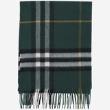 SCIARPA IN CASHMERE CON MOTIVO CHECK 8094653 DARK FERN GREEN BURBERRY 