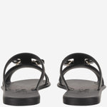 SANDALI NEW VARA IN GOMMA LILOU NERO SALVATORE FERRAGAMO 