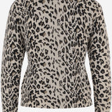 CARDIGAN IN LANA E CASHMERE STAMPA LEOPARDATA 25517640 909 ALLUDE 