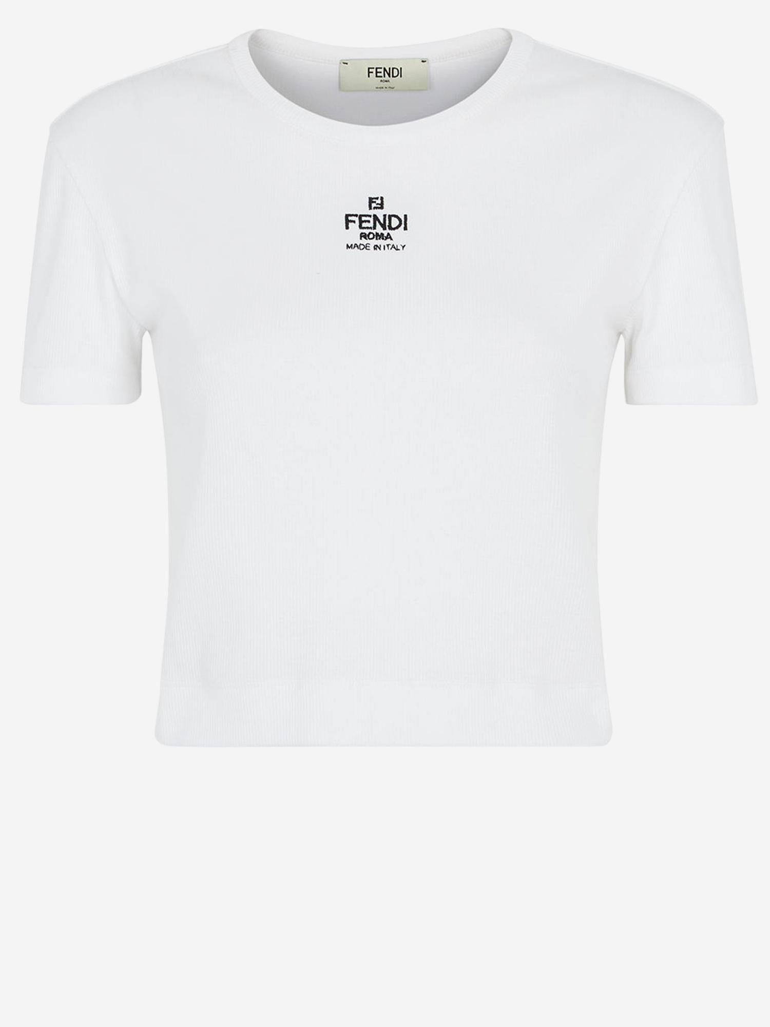 TOP IN COTONE STRETCH CON LOGO FS8110 ANQMF0ZNM FENDI 