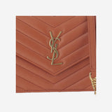 PORTAFOGLIO IN PELLE CON CATENA ENVELOPE CASSANDRE 857605 AAA447993 SAINT LAURENT 