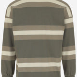 POLO IN COTONE CON MOTIVO A RIGHE E LOGO POPX90JD JERSEYALGAE AUTRY 