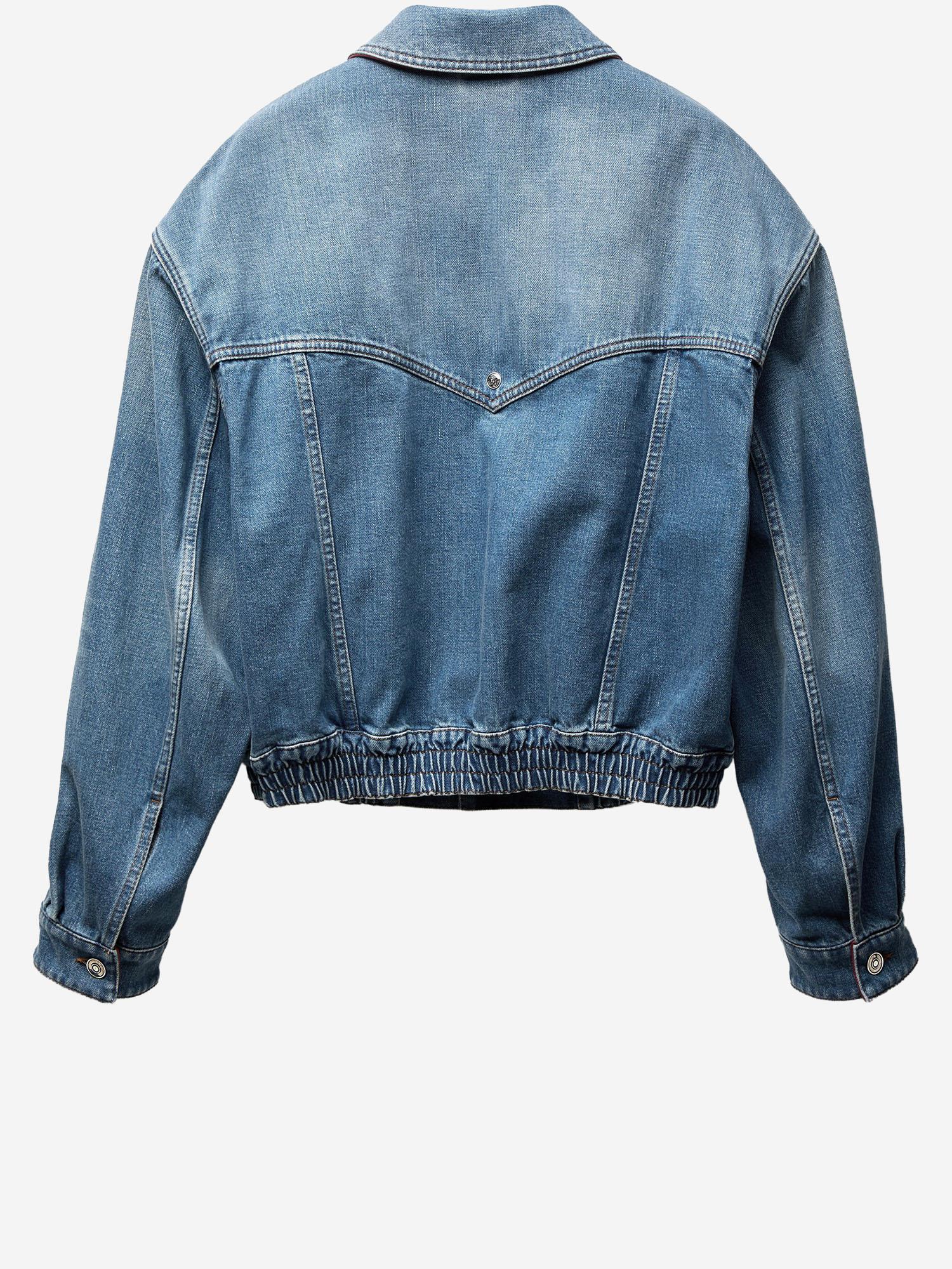 GIACCA IN DENIM DI COTONE 1023603 1A179212DC50 VERSACE 