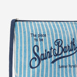 POCHETTE ALINE CON MOTIVO A RIGHE ALI0004 00398L MC2 SAINT BARTH 