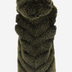 GILET CON CAPPUCCIO IN PELLICCIA SINTETICA TH06 FFX013 UNCOMMON 