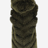 GILET CON CAPPUCCIO IN PELLICCIA SINTETICA TH06 FFX013 UNCOMMON 