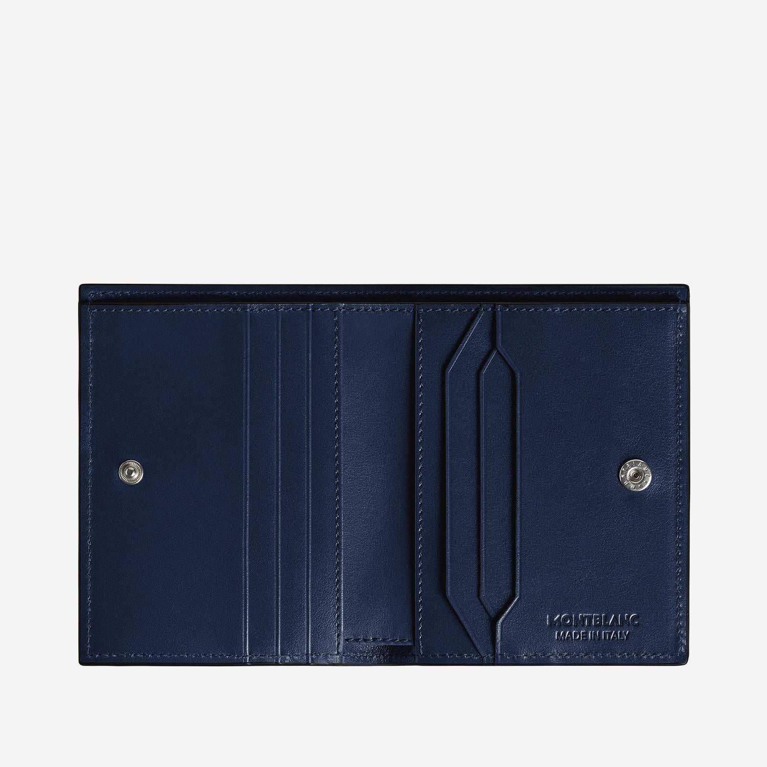 PORTAFOGLIO COMPATTO IN PELLE MEISTERSTÜCK 221322 BLACK/INK BLUE MONTBLANC 