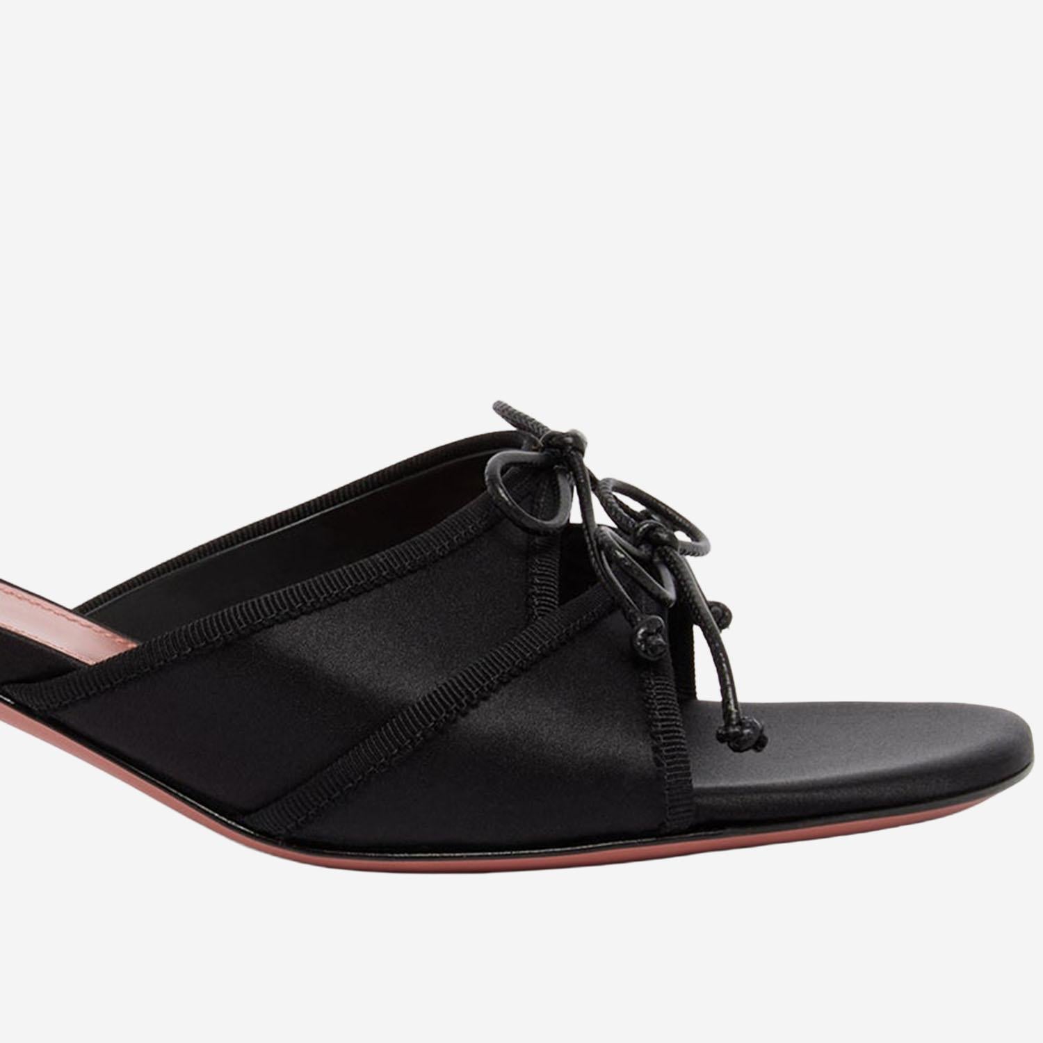 SLIPPER ELEONORA IN SETA ELEONORASLIPPER 45BLACK AMINA MUADDI 