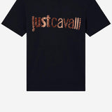 T-SHIRT IN COTONE CON STAMPA LOGO 80OAHT03 CJ500899 JUST CAVALLI 