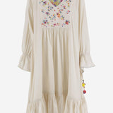 Abito lungo in seta con ricami DLWPDNZN01E MULTI PERO 