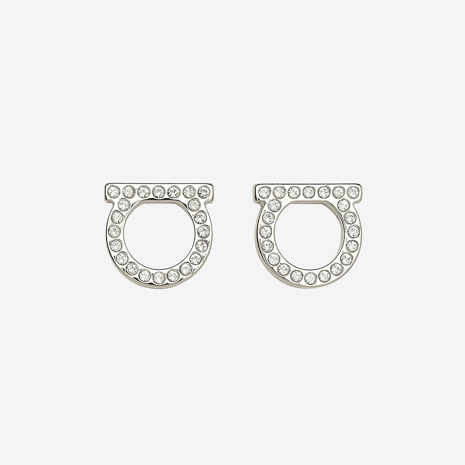 Orecchini Gancini Crystals 760122 002 SALVATORE FERRAGAMO 