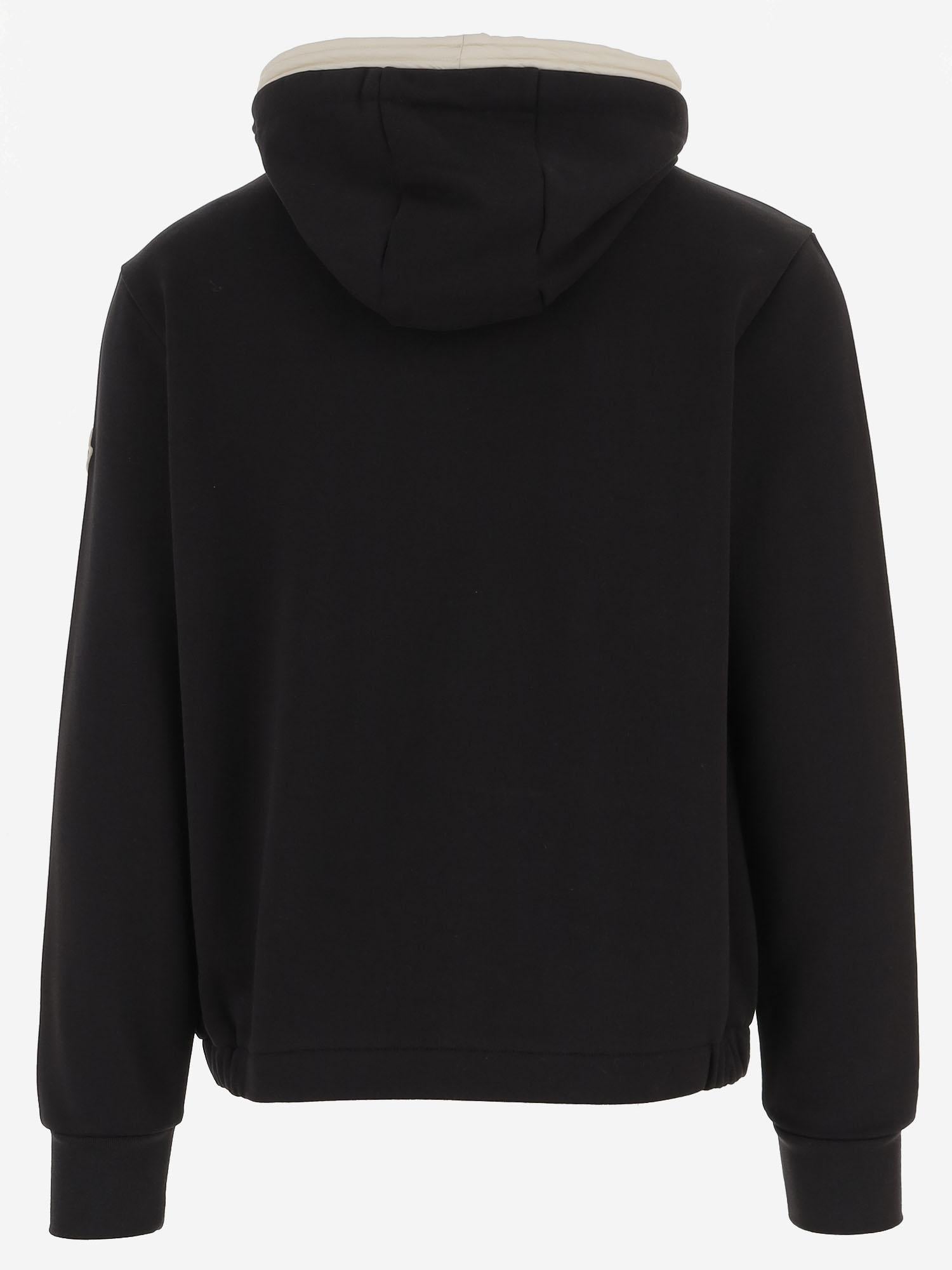 MAGLIA IN COTONE CON ZIP E CAPPUCCIO 8G00019 899V4999 MONCLER 