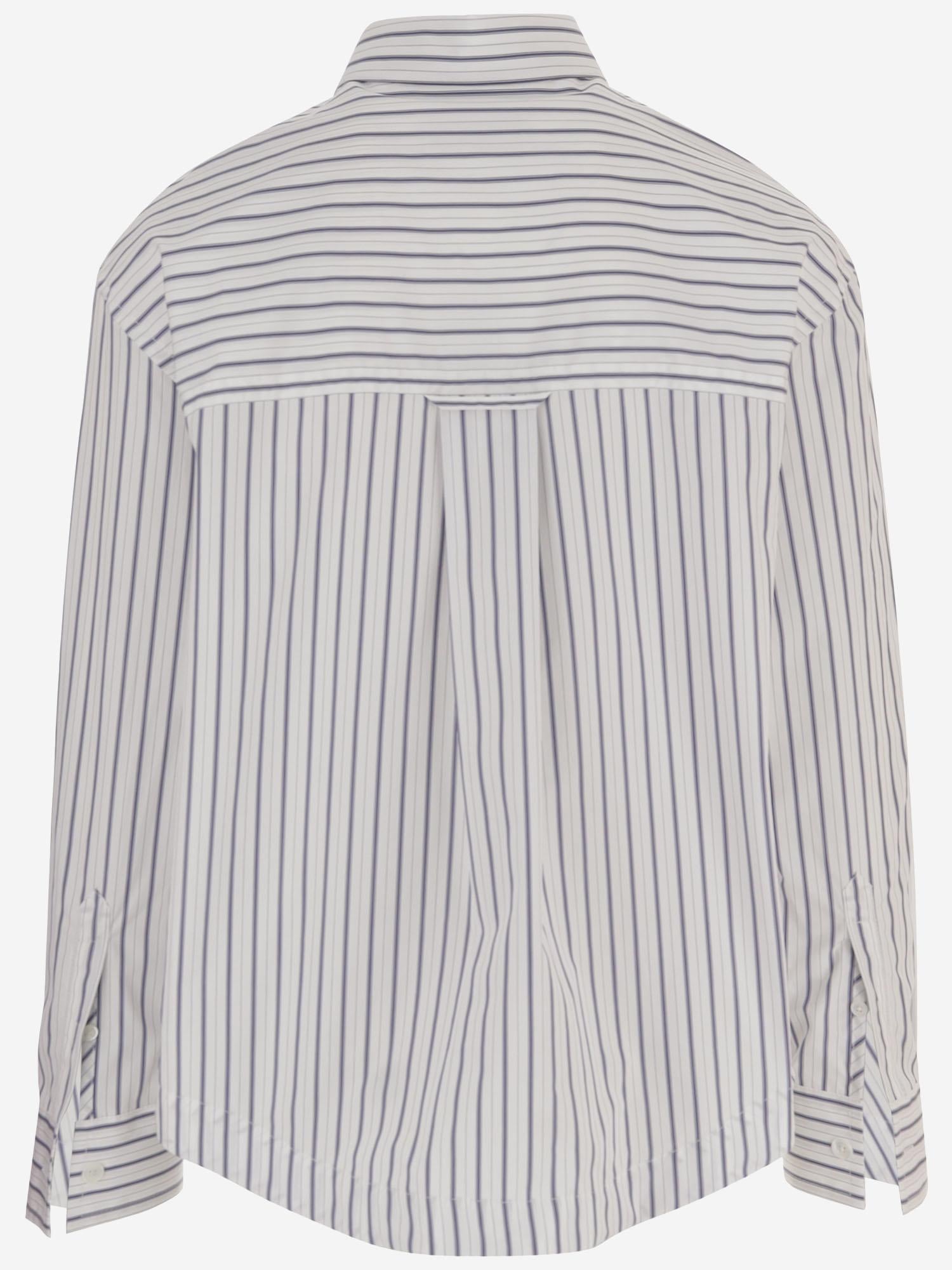 CAMICIA IN COTONE A RIGHE USH808CO0220 A074 AMI 